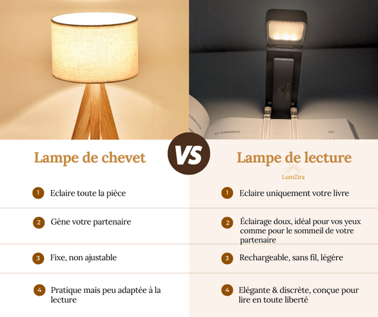 Lampe de chevet ou lampe de lecture à pince : laquelle choisir pour lire confortablement ?