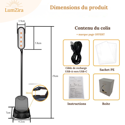 COLYNE – Lampe de lecture à clip anti-fatigue visuelle